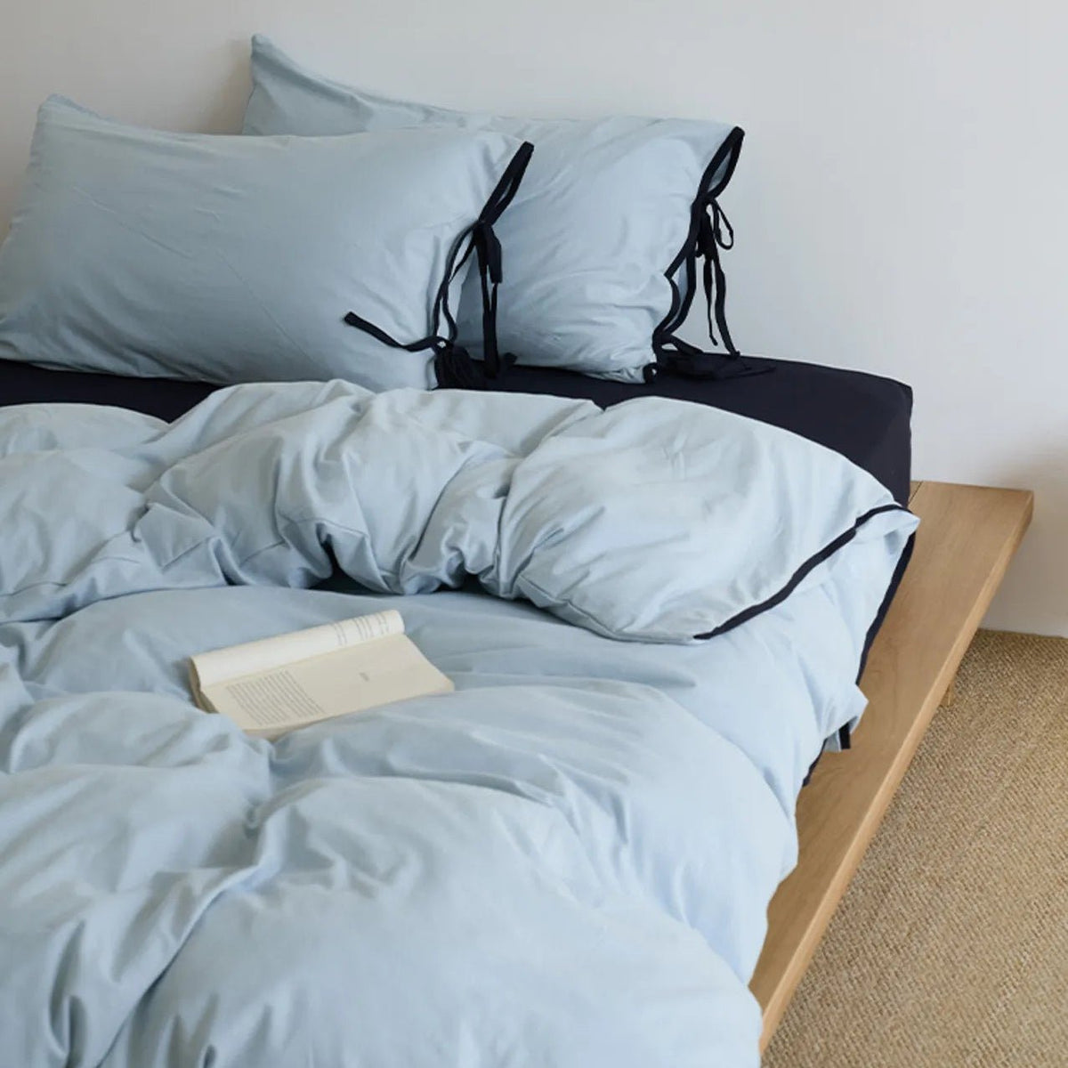 Adira Bow-Tie Jersey Cotton Bedding Set - WhisperLinens