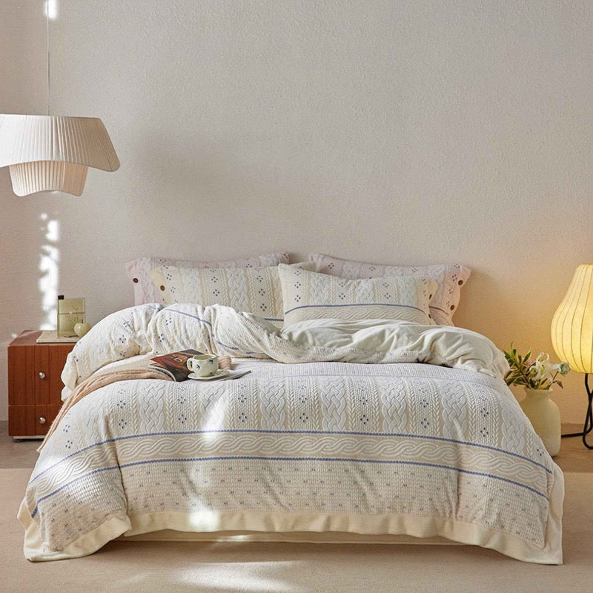 Alcott Braided Cable Velvet Bedding Set