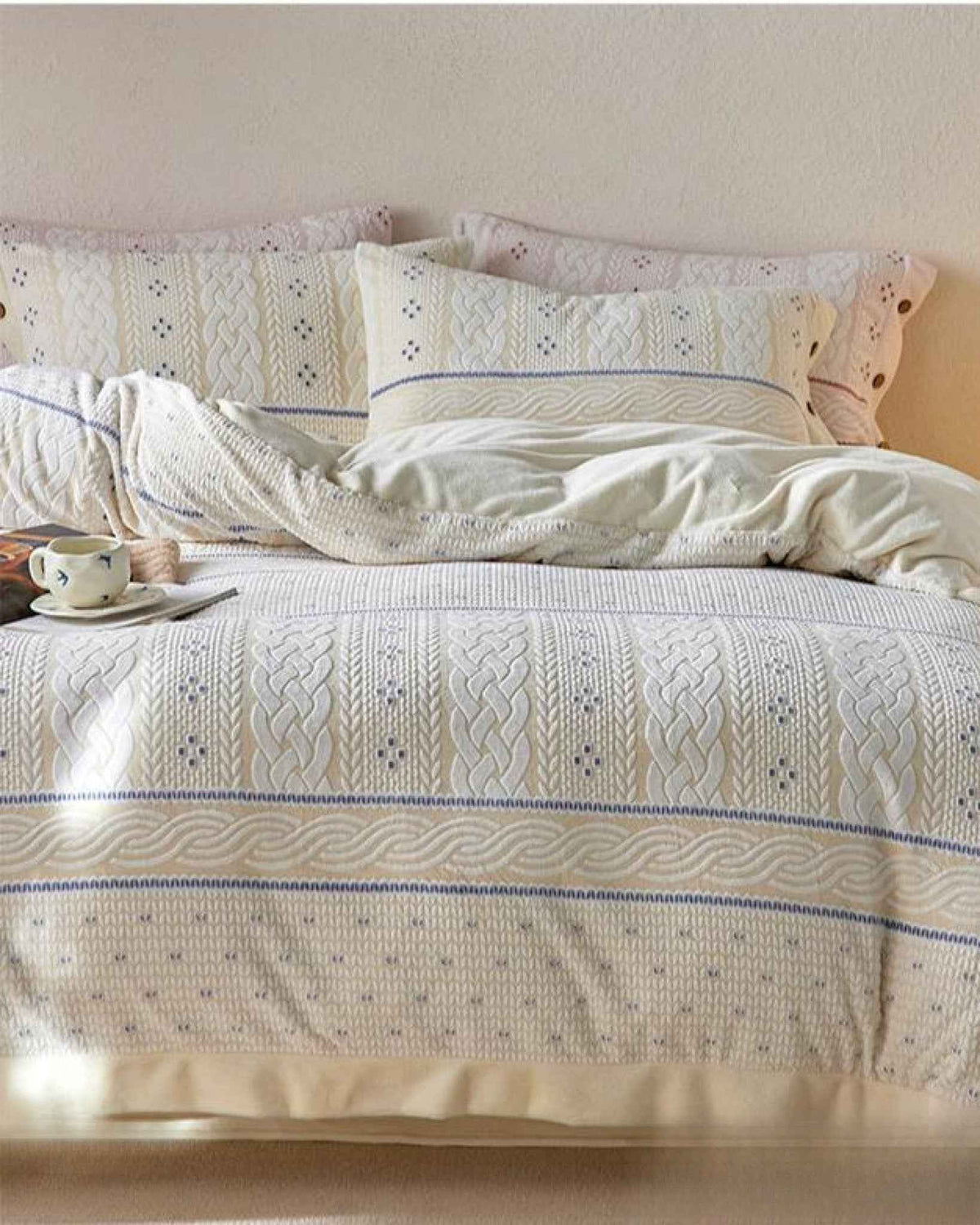 Alcott Braided Cable Velvet Bedding Set