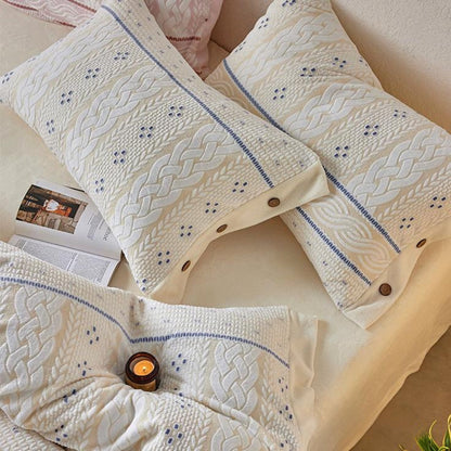 Alcott Braided Cable Velvet Bedding Set - WhisperLinens