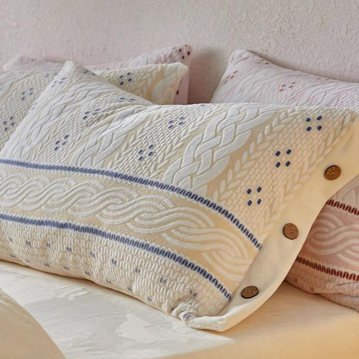 Alcott Braided Cable Velvet Bedding Set - WhisperLinens