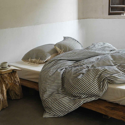 Ashcombe Striped Linen Bedding Set