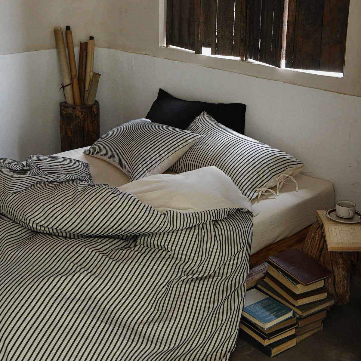 Ashcombe Striped Linen Bedding Set