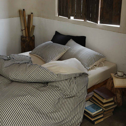 Ashcombe Striped Linen Bedding Set