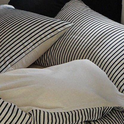 Ashcombe Striped Linen Bedding Set - WhisperLinens