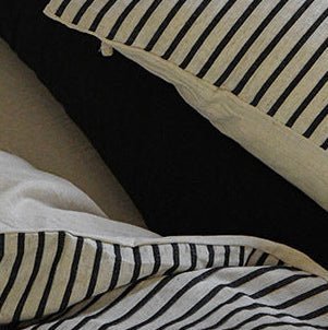 Ashcombe Striped Linen Bedding Set - WhisperLinens