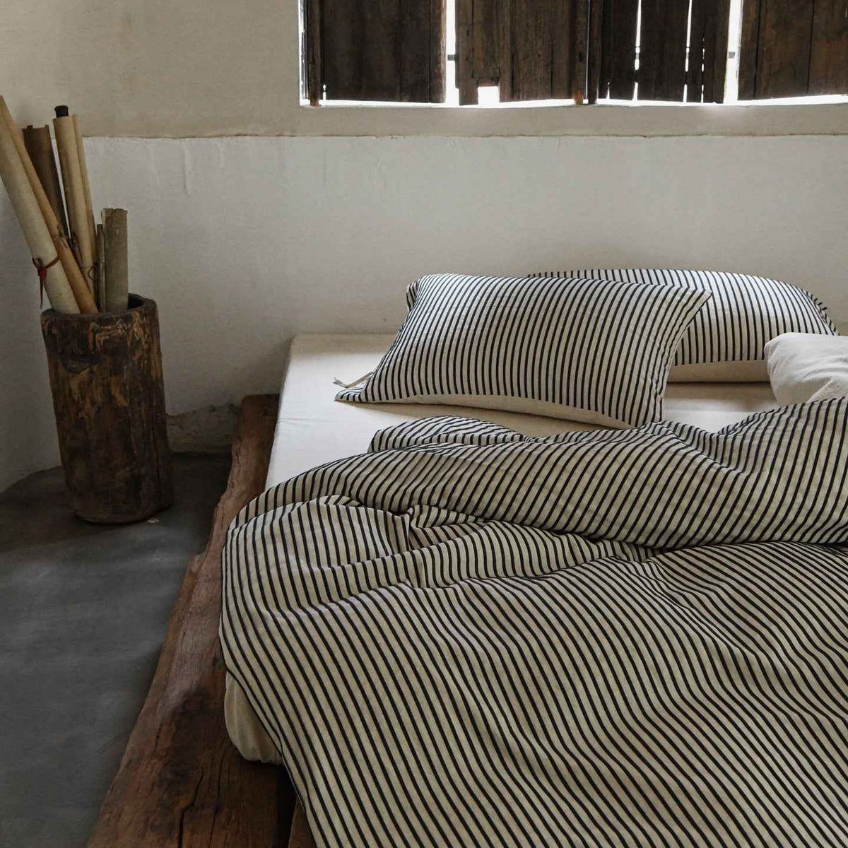 Ashcombe Striped Linen Bedding Set