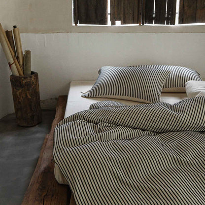Ashcombe Striped Linen Bedding Set