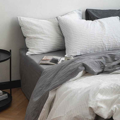 Ashwyn Crinkle Texture Cotton Bedding Set