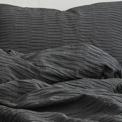 Ashwyn Crinkle Texture Cotton Bedding Set - WhisperLinens