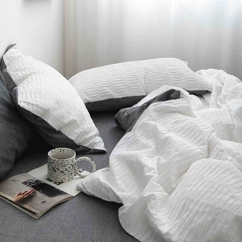 Ashwyn Crinkle Texture Cotton Bedding Set