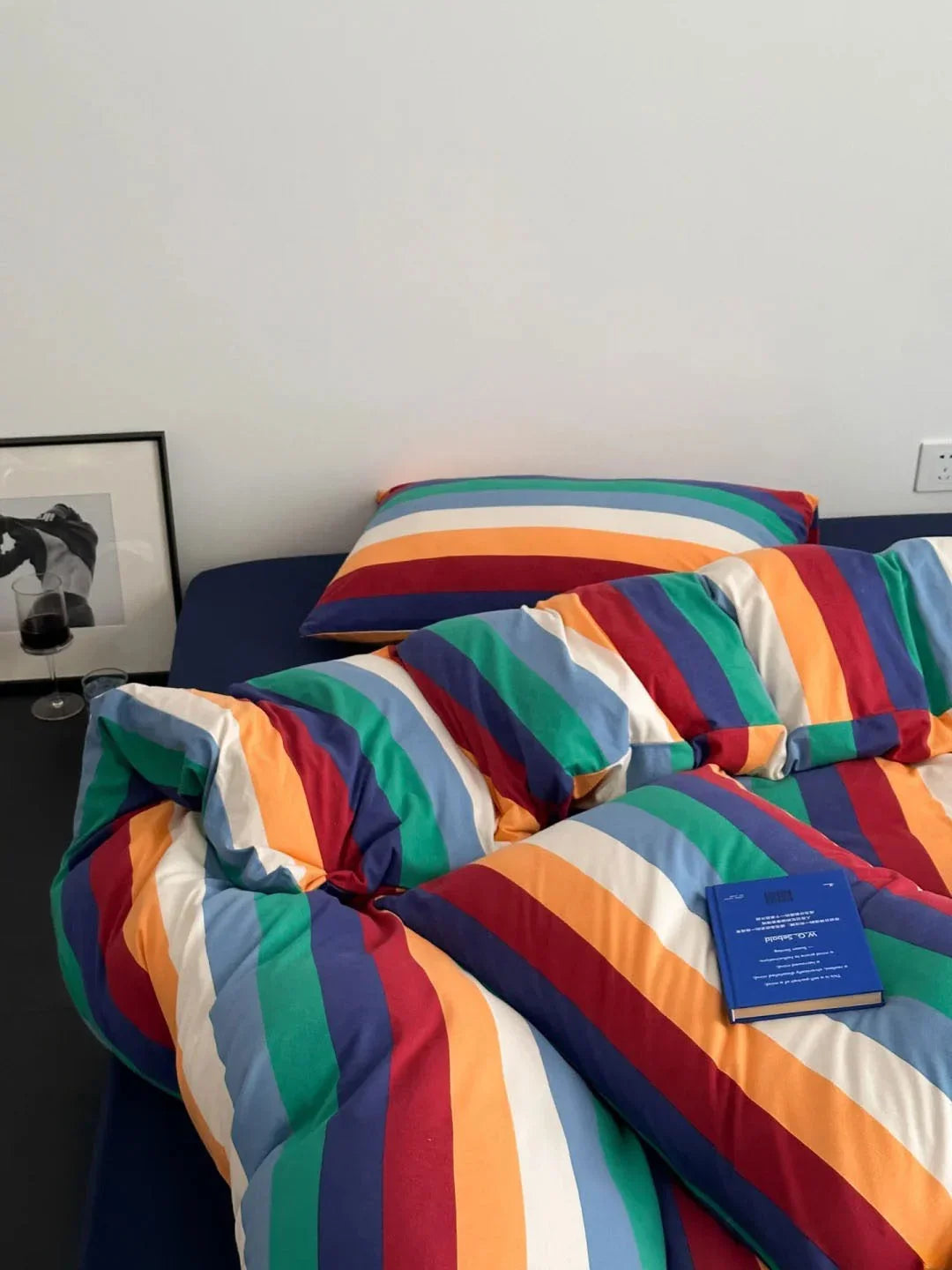 Marlow Rainbow Stripe Jersey Cotton Bedding Set