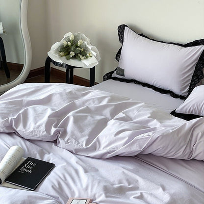 Black Lace Ruffle Bedding Collection - WhisperLinens