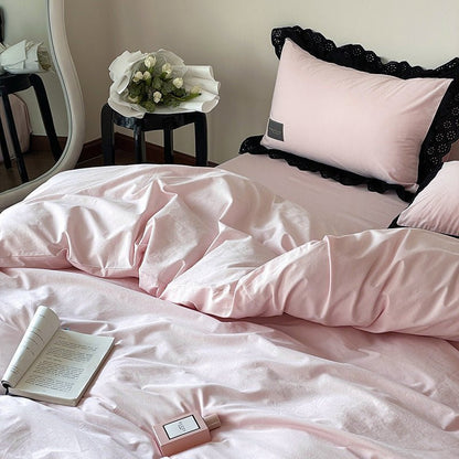 Black Lace Ruffle Bedding Collection - WhisperLinens
