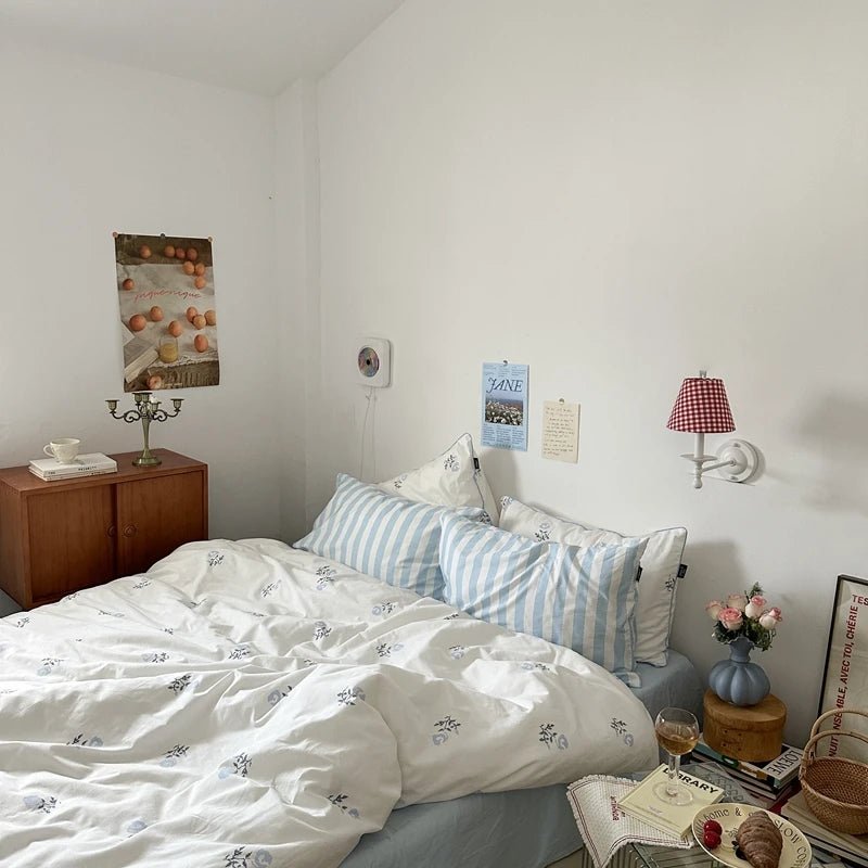 Blossom Poem Cotton Bedding Set - WhisperLinens