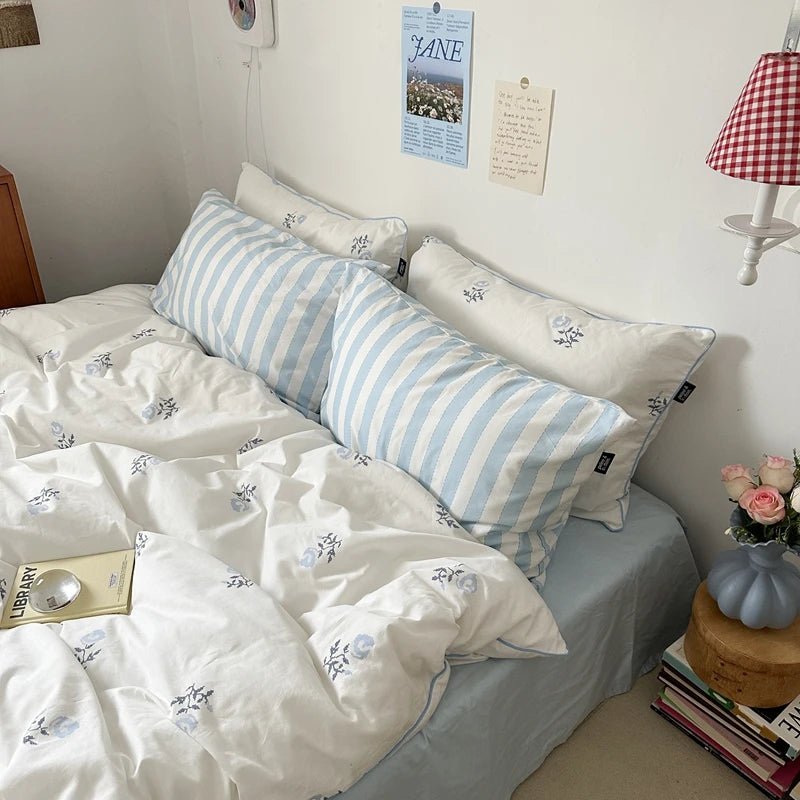 Blossom Poem Cotton Bedding Set - WhisperLinens