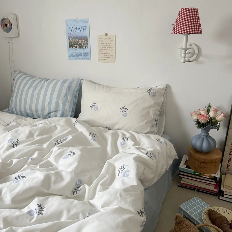 Blossom Poem Cotton Bedding Set - WhisperLinens
