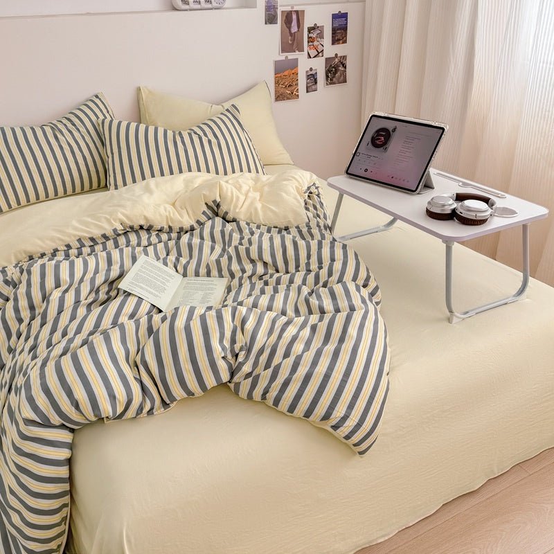 Boardwalk Stripe Bedding Collection - Harbor Cream - WhisperLinens