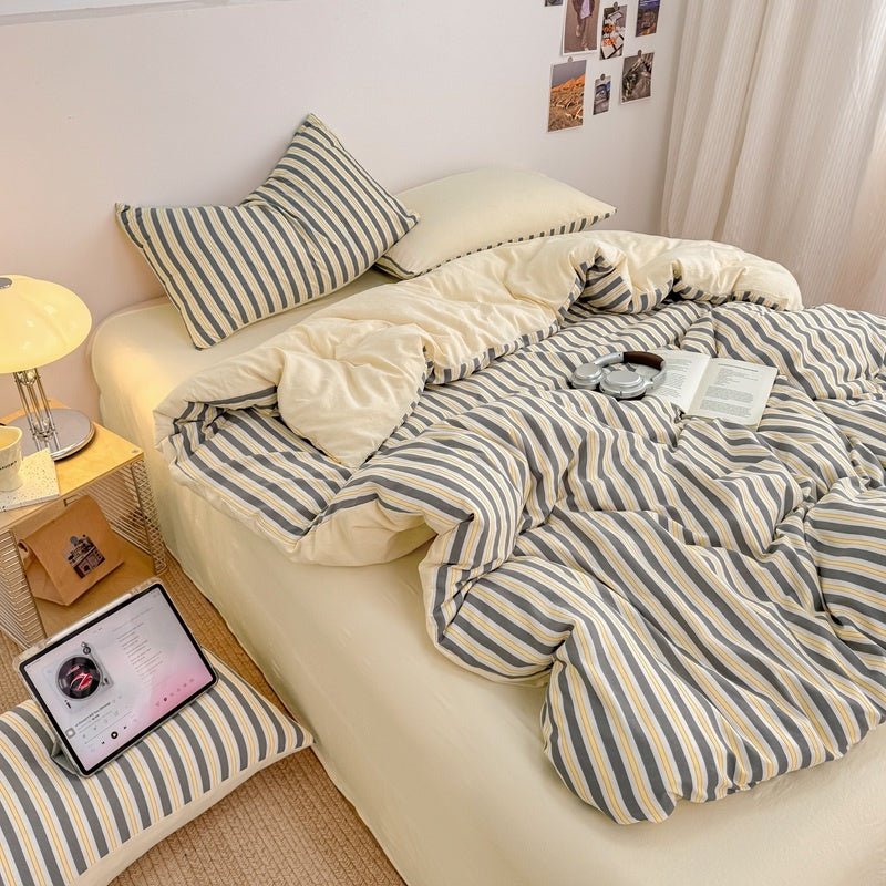 Boardwalk Stripe Bedding Collection - Harbor Cream - WhisperLinens
