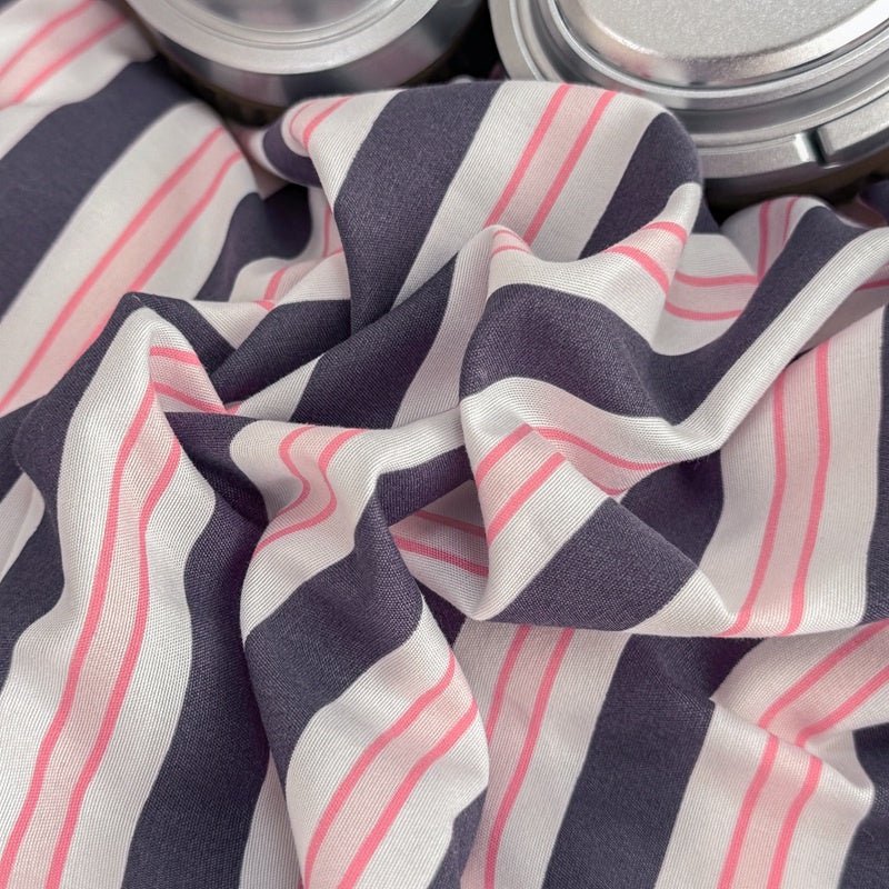 Boardwalk Stripe Bedding Collection - Navy Rose - WhisperLinens