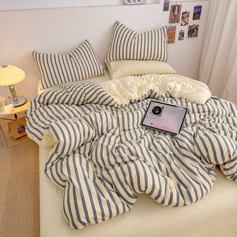 Boardwalk Stripe Bedding Collection - Harbor Cream - WhisperLinens