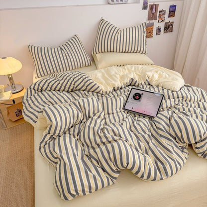 Boardwalk Stripe Bedding Collection - Harbor Cream - WhisperLinens