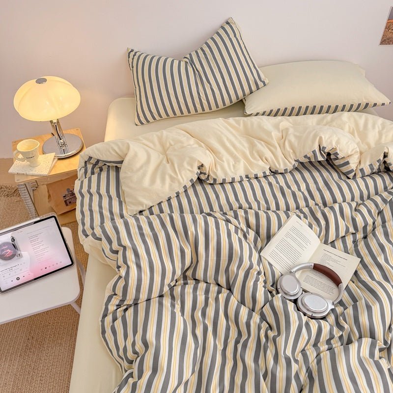 Boardwalk Stripe Bedding Collection - Harbor Cream - WhisperLinens
