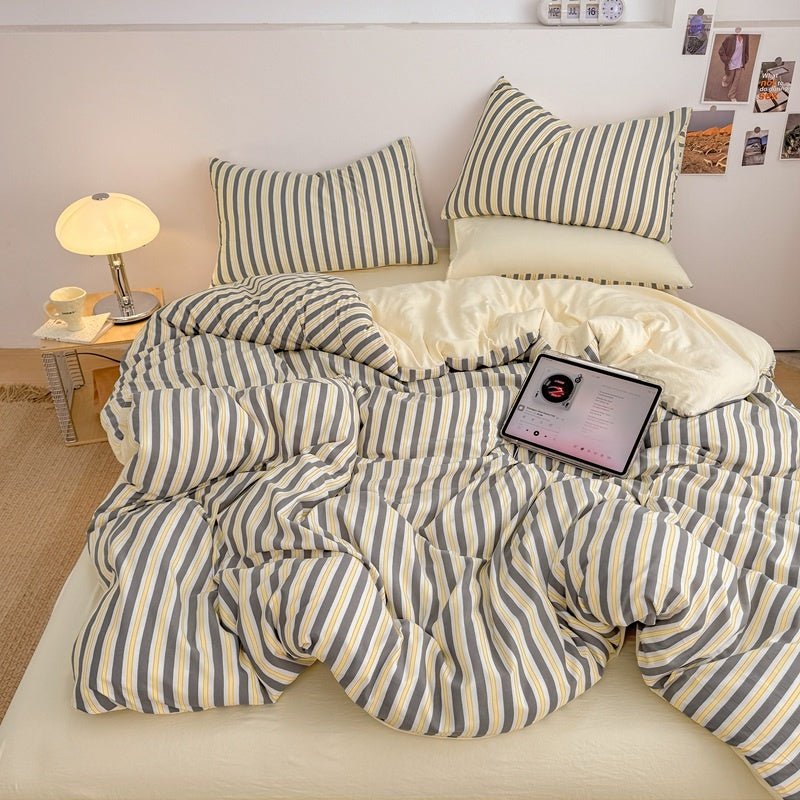 Boardwalk Stripe Bedding Collection - Harbor Cream - WhisperLinens