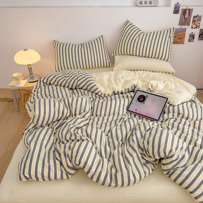 Boardwalk Stripe Bedding Collection - Harbor Cream - WhisperLinens