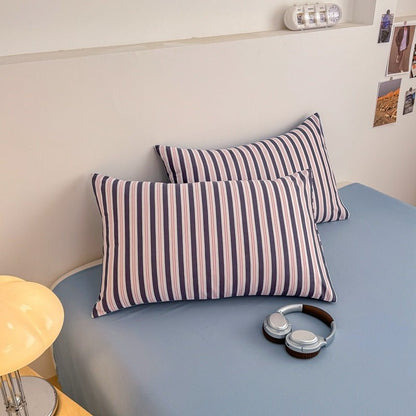 Boardwalk Stripe Bedding Collection - Navy Rose - WhisperLinens