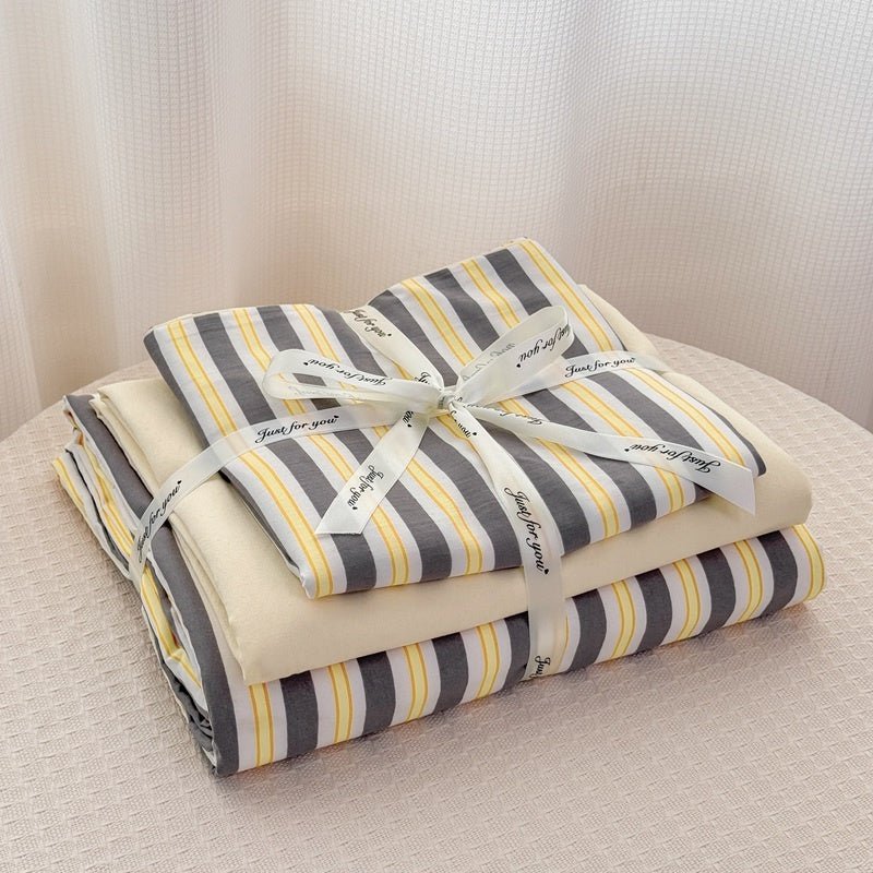 Boardwalk Stripe Bedding Collection - Harbor Cream - WhisperLinens