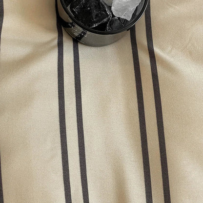 Cafe Stripe Cotton Bedding Set - WhisperLinens