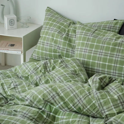 Callum Plaid Cotton Bedding Set - WhisperLinens