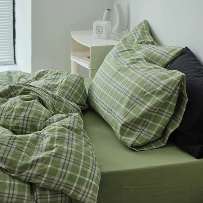 Callum Plaid Cotton Bedding Set - WhisperLinens