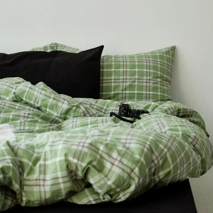 Callum Plaid Cotton Bedding Set - WhisperLinens