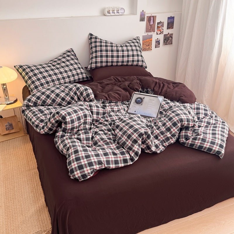 Campus Check Plaid Bedding Collection - WhisperLinens