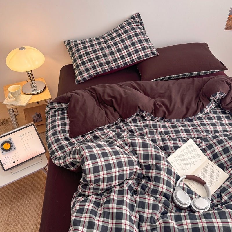Campus Check Plaid Bedding Collection - WhisperLinens
