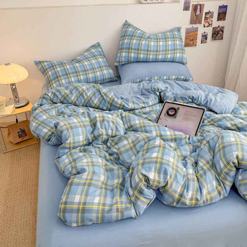 Campus Check Plaid Bedding Collection - WhisperLinens
