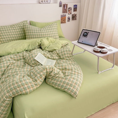 Campus Check Plaid Bedding Collection - WhisperLinens