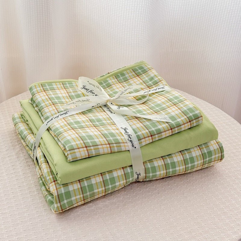 Campus Check Plaid Bedding Collection - WhisperLinens