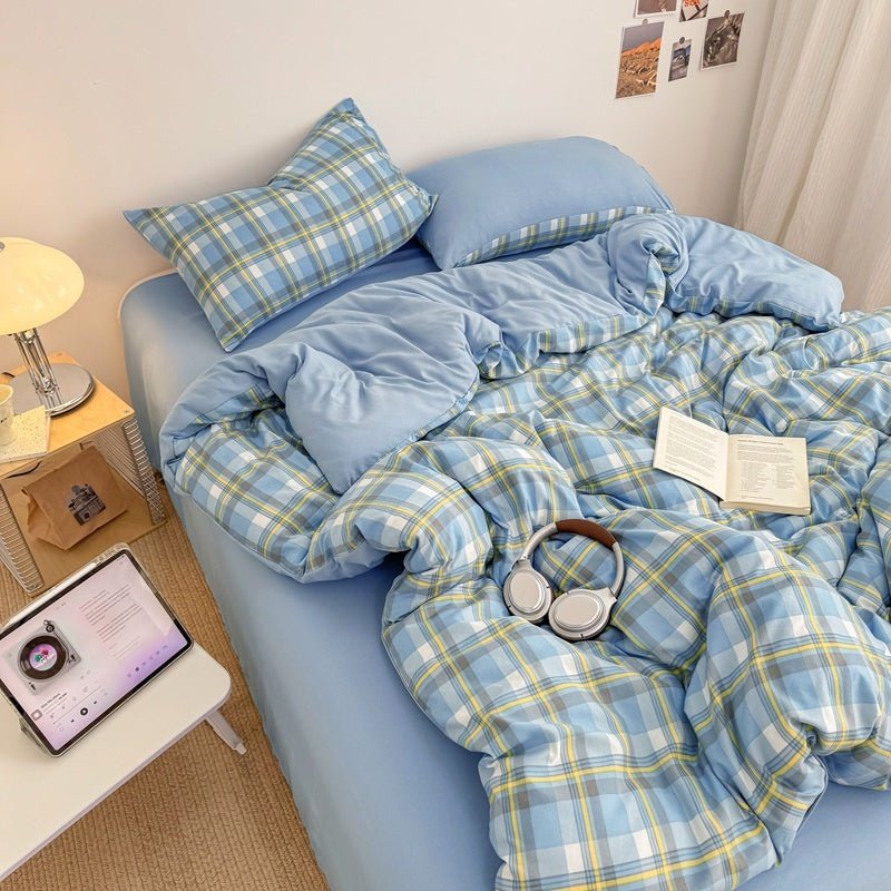 Campus Check Plaid Bedding Collection - WhisperLinens