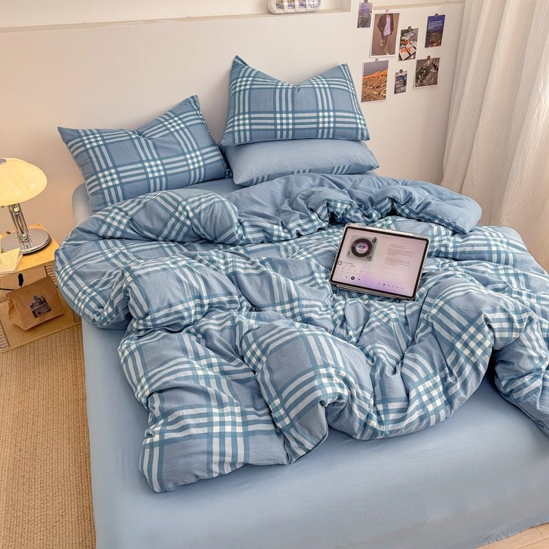 Campus Check Plaid Bedding Collection - WhisperLinens