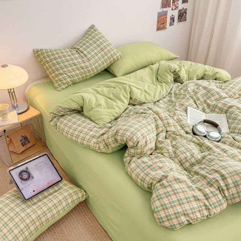 Campus Check Plaid Bedding Collection - WhisperLinens