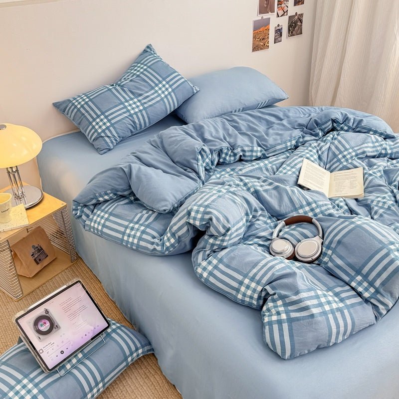 Campus Check Plaid Bedding Collection - WhisperLinens