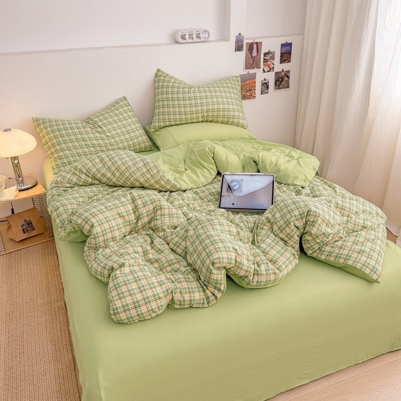 Campus Check Plaid Bedding Collection - WhisperLinens