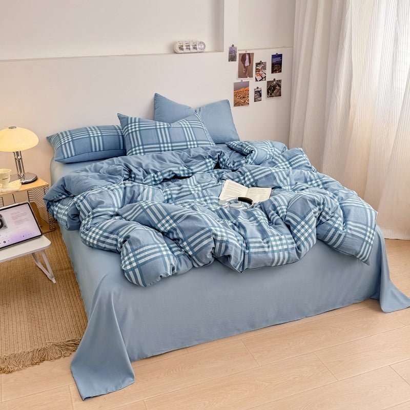 Campus Check Plaid Bedding Collection - WhisperLinens