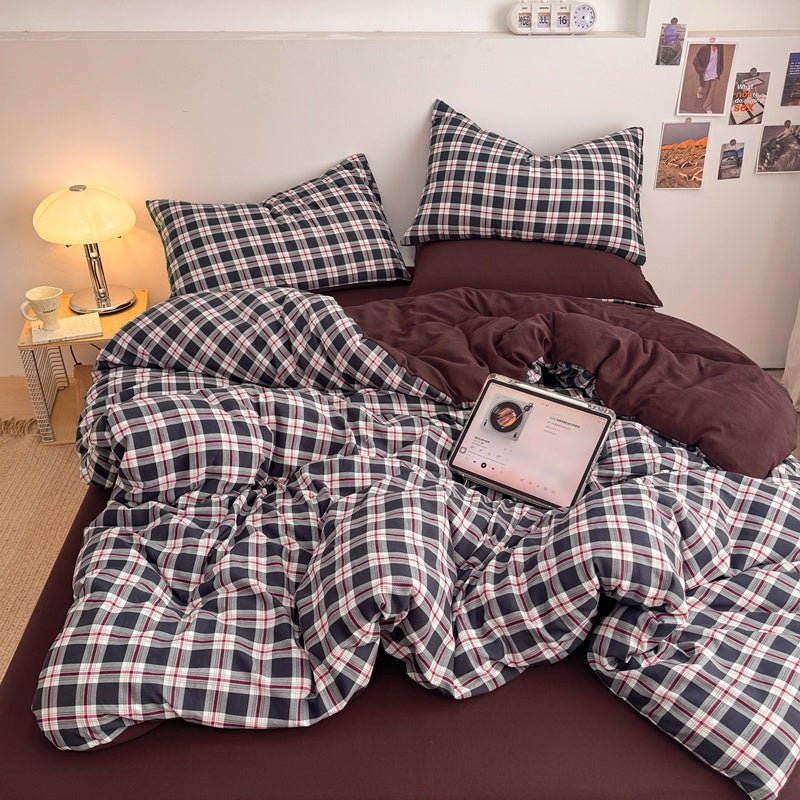 Campus Check Plaid Bedding Collection - WhisperLinens