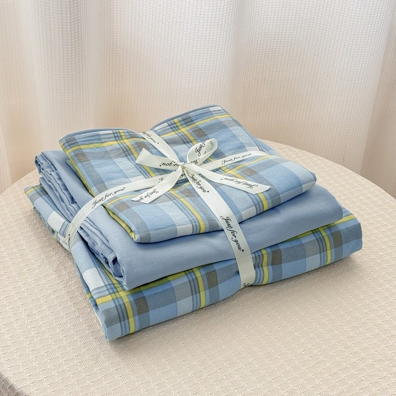 Campus Check Plaid Bedding Collection - WhisperLinens