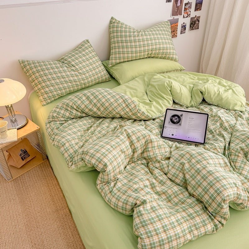 Campus Check Plaid Bedding Collection - WhisperLinens