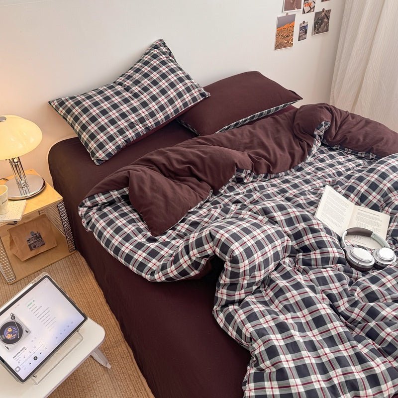 Campus Check Plaid Bedding Collection - WhisperLinens